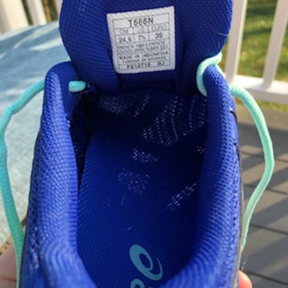 Women's blue Asic's Gel Exalt 3 running shoes, size 7 1/2 - Picture 5 of 7